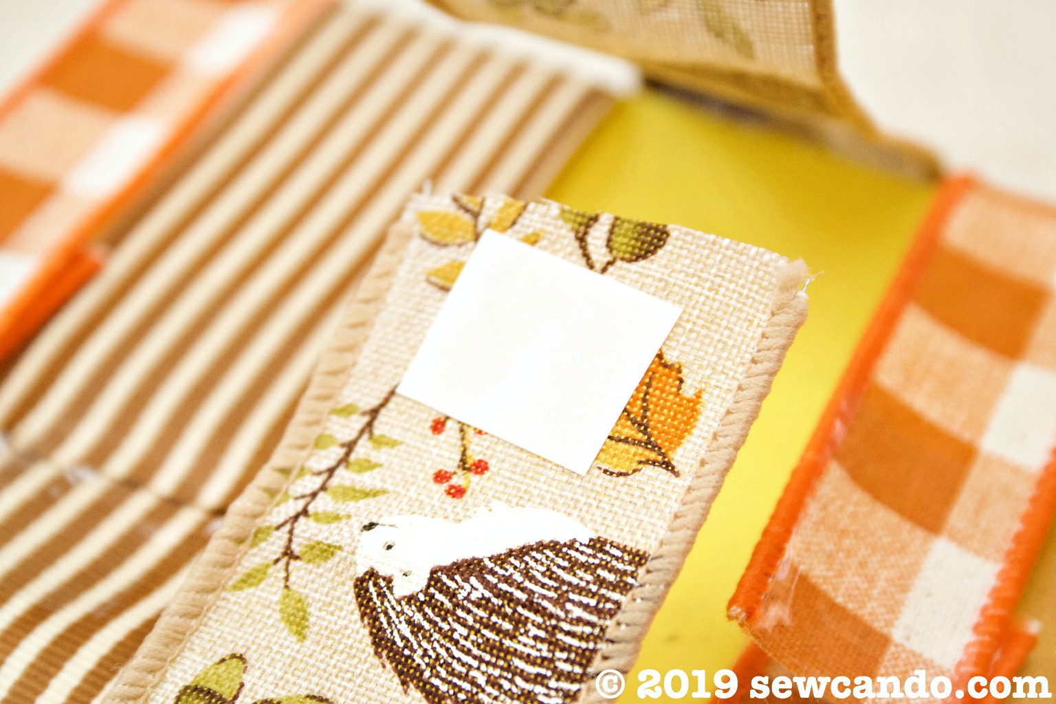 Sew Can Do: Fall Patchwork Ribbon Sign Tutorial