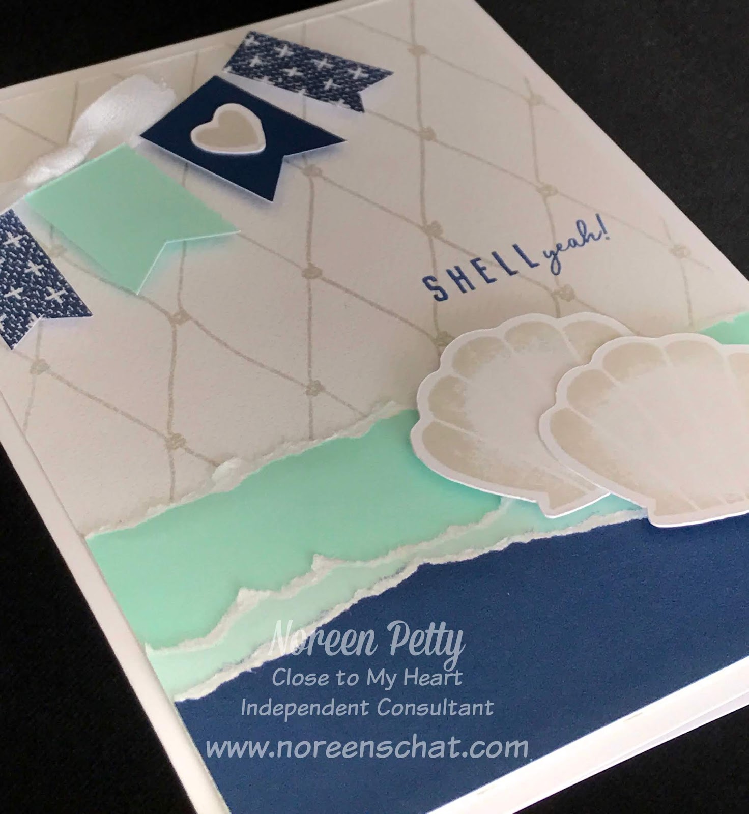 Noreen's Scrap N Chat: CTMH Seas the Day Shell Yeah Card