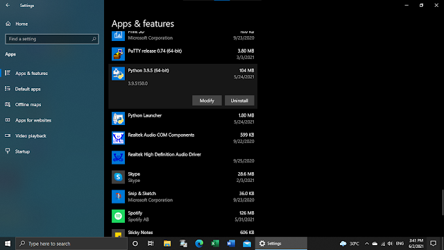 Cara Uninstall Python di Windows 10 | Sebardi Blog