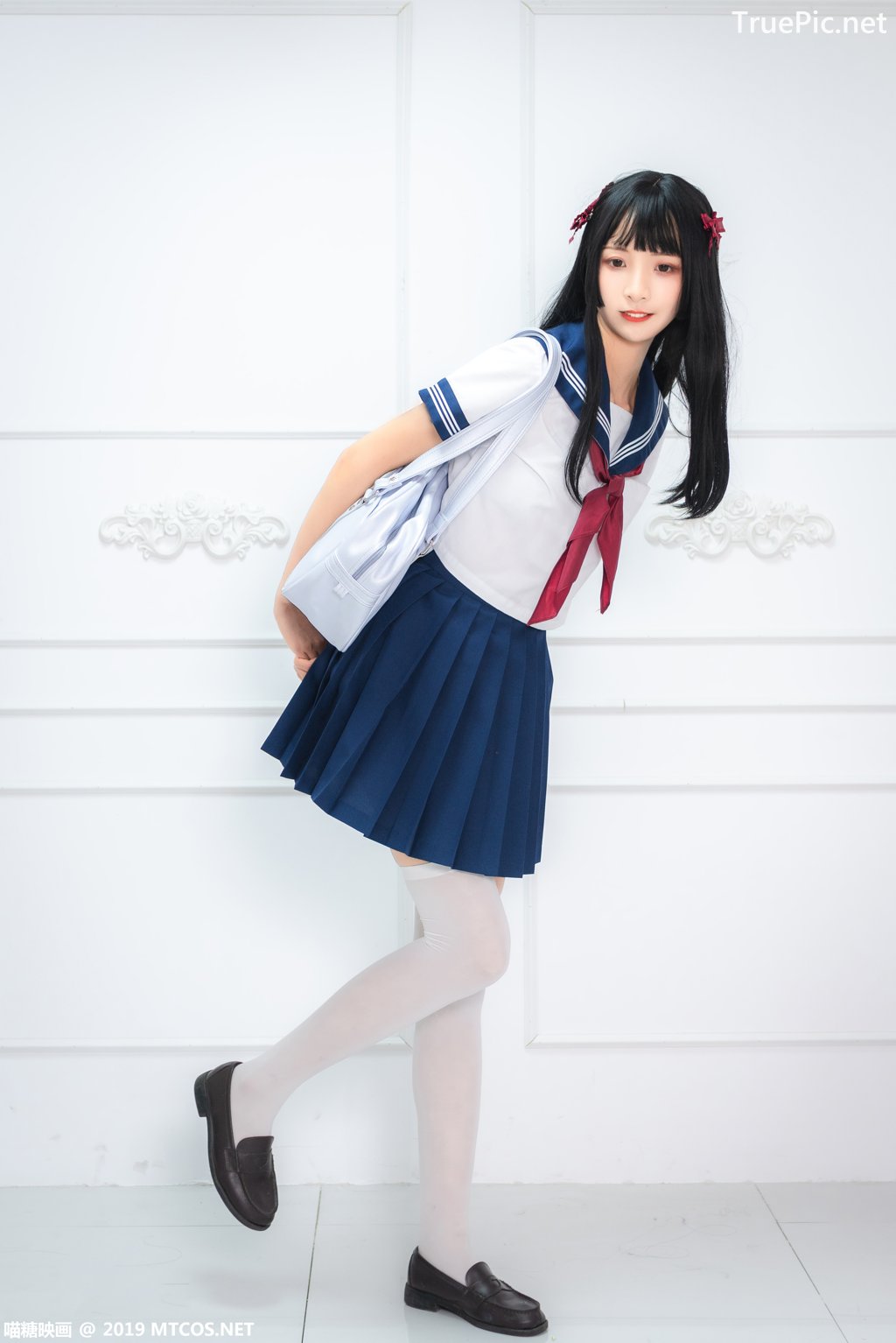 Image-MTCos-喵糖映画-Vol-012–Chinese-Pretty-Model-Cute-School-Girl-With-Sailor-Dress-TruePic.net- Picture-17