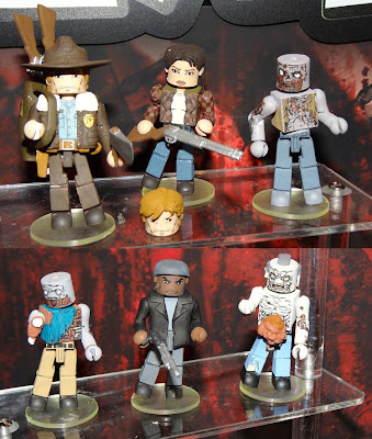 The Walking Dead Minimates - Rick Grimes, Lori Grimes, Zombie, Zombie, Tyreese & Zombie Action Figures