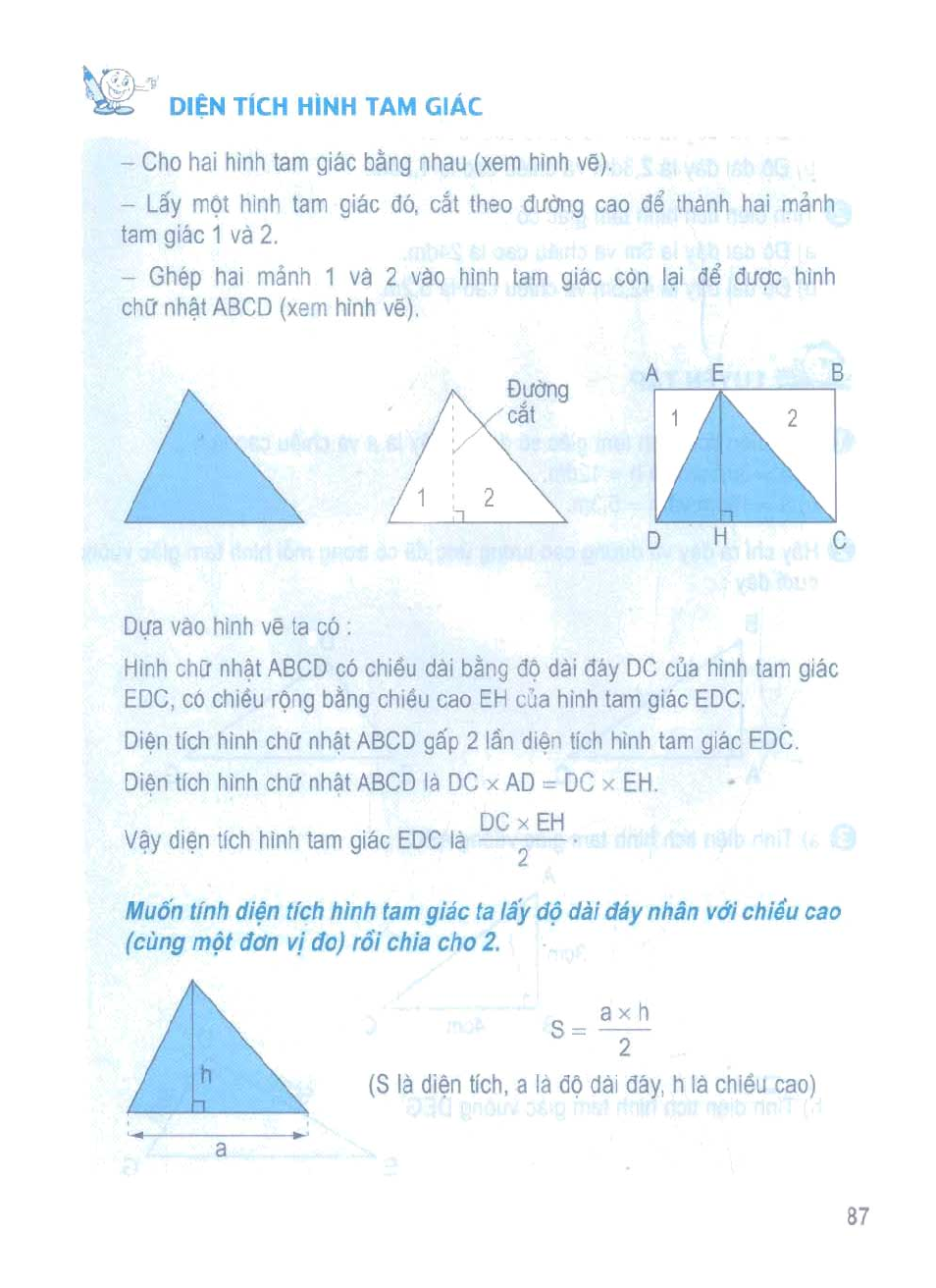 Hướng dẫn giải các bài toán hình học nâng cao lớp 5  Toán lớp 5