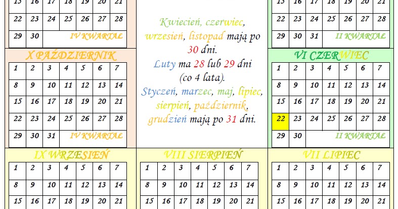 Obliczenia Kalendarzowe Klasa 2 Karty Pracy BLOG EDUKACYJNY DLA DZIECI: OBLICZENIA KALENDARZOWE - PORY ROKU