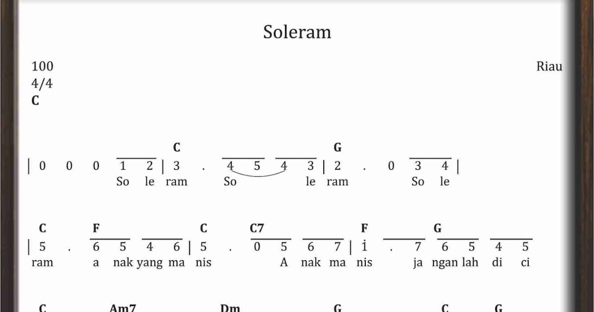 Not Angka Soleram SEKITAR MUSIK