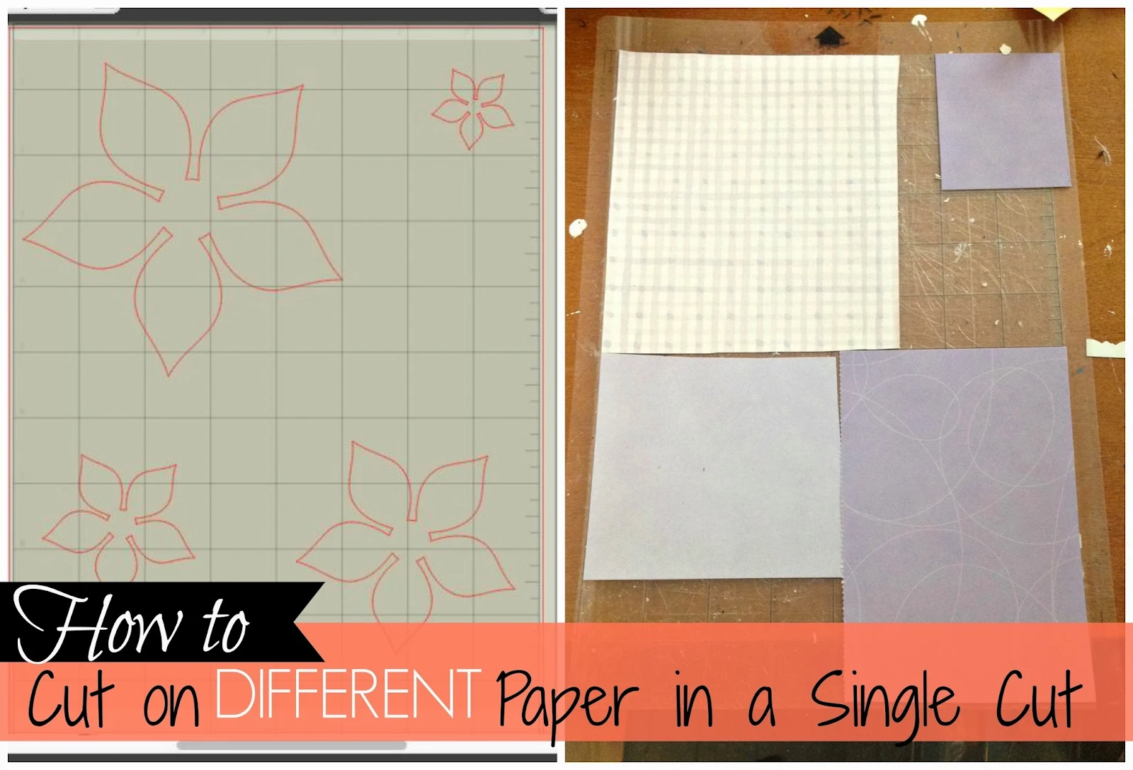 different paper, single cut, Silhouette Studio Software tutorials, grid box numbers, silhouette grid box