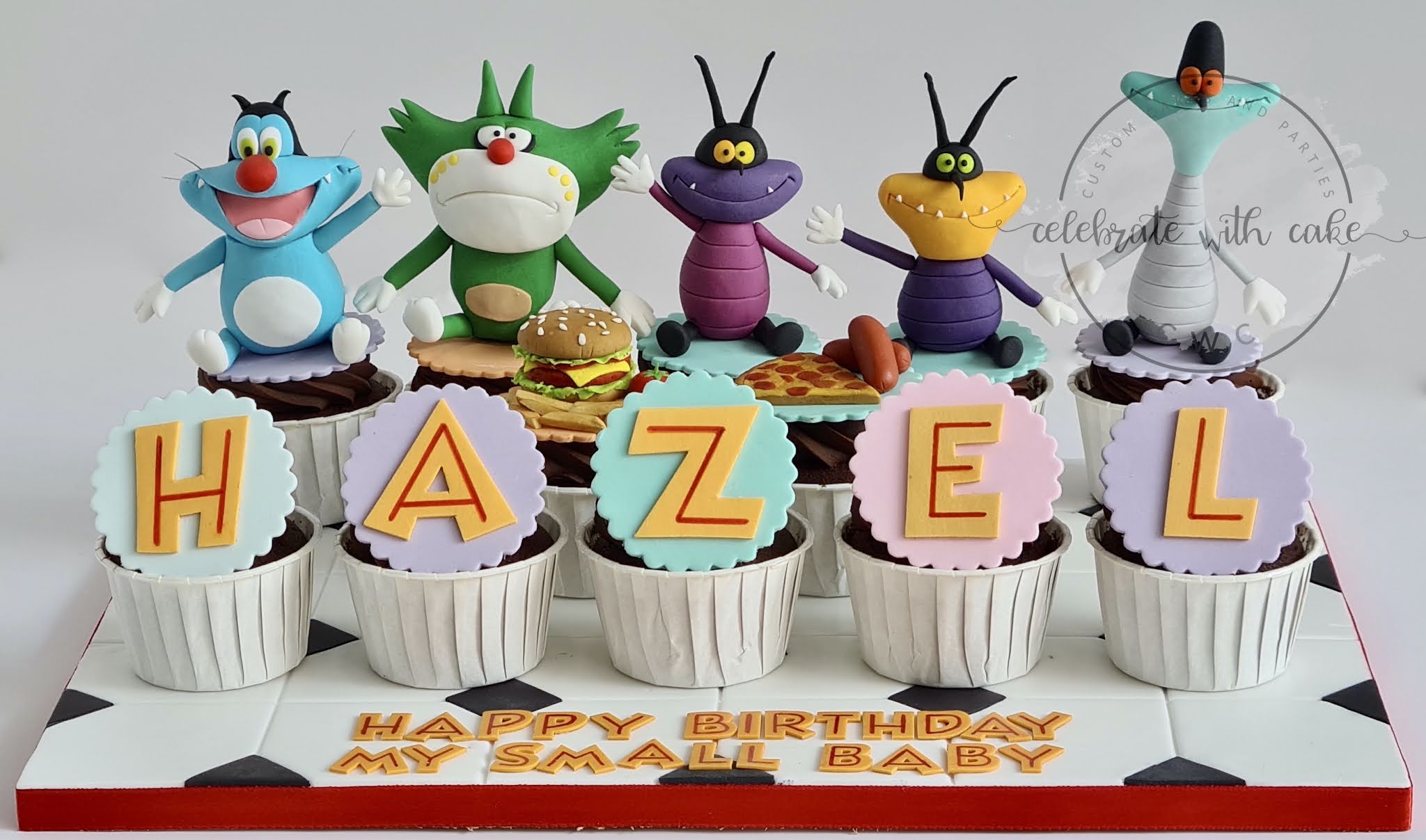 Celebrate with Cake!: Oggy and the Cockroaches Cupcakes
