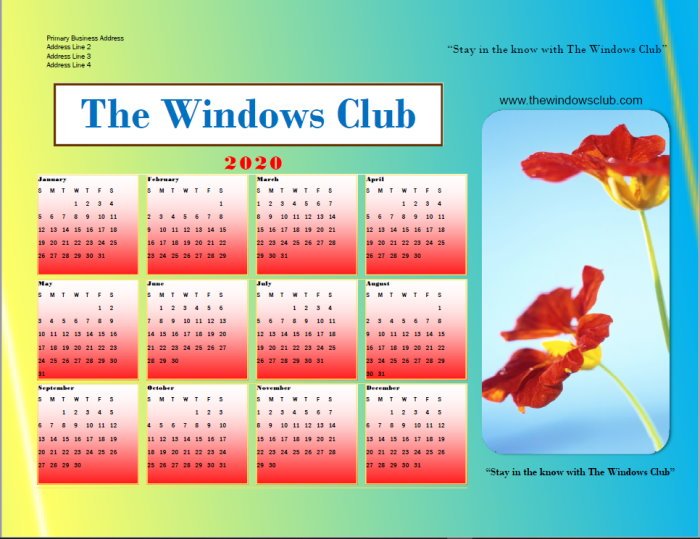 Cómo crear un calendario mensual en Publisher