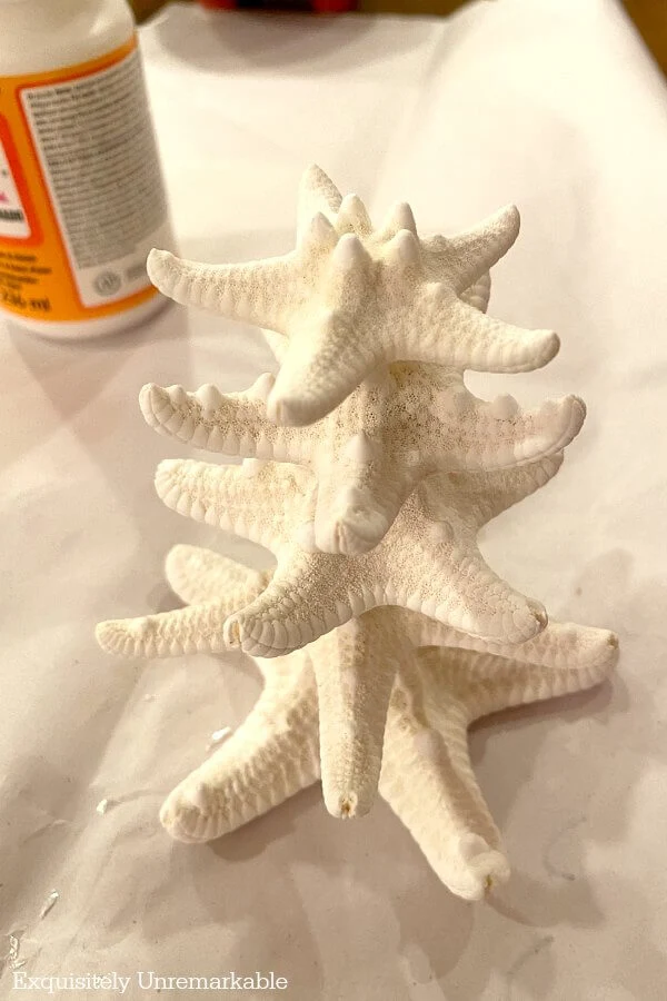 DIY Stacked Starfish Christmas Tree