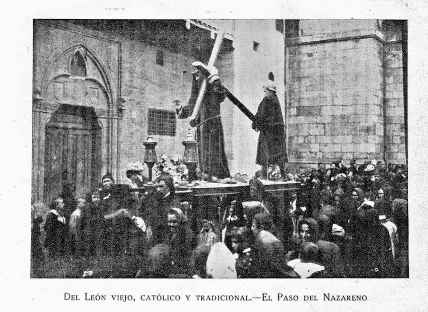 Ilustración del paso del Nazareno. Semanas Santas leonesas. León y la Inmaculada. León. 1937-1938
