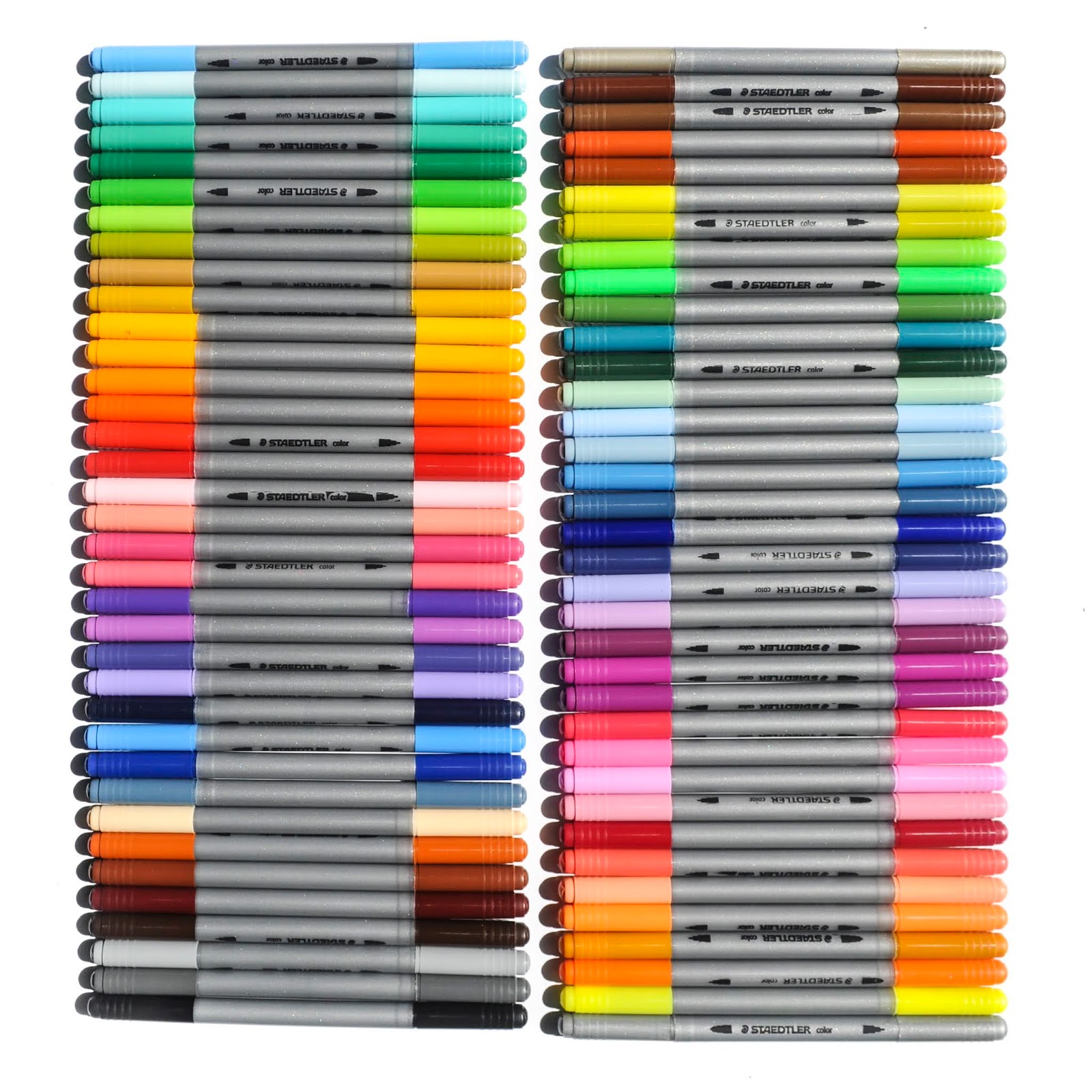 72 Staedtler Double-ended fibre-tip pens