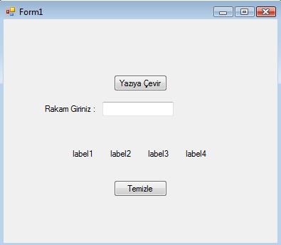 Girilen Sayıyı Yazıya Çevirme Programı