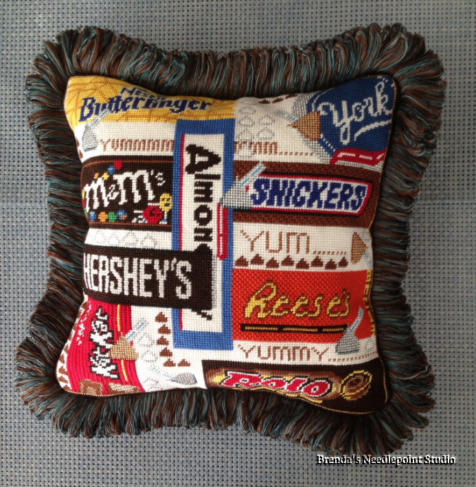 Brenda's Needlepoint Studio Candy Bar Pillow