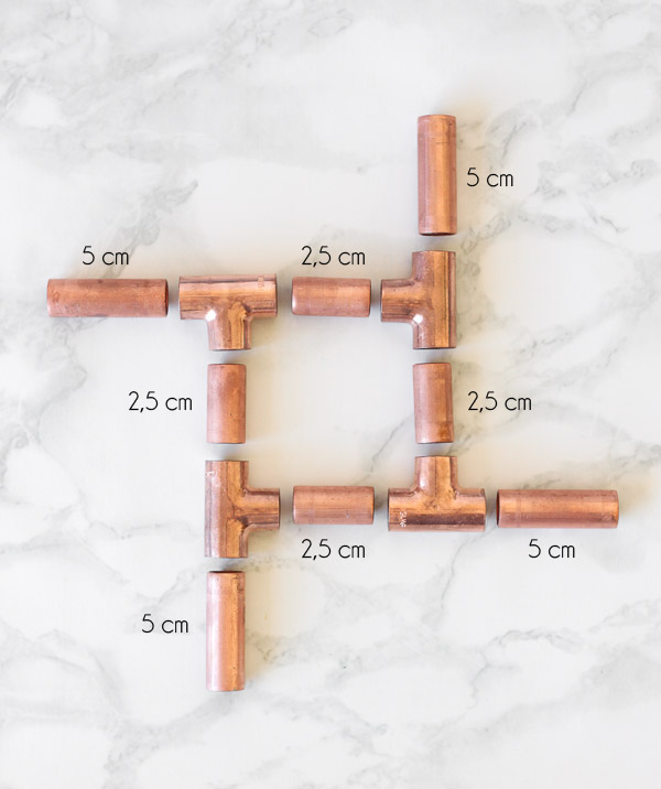 Soporte diy de cobre para tus macetas