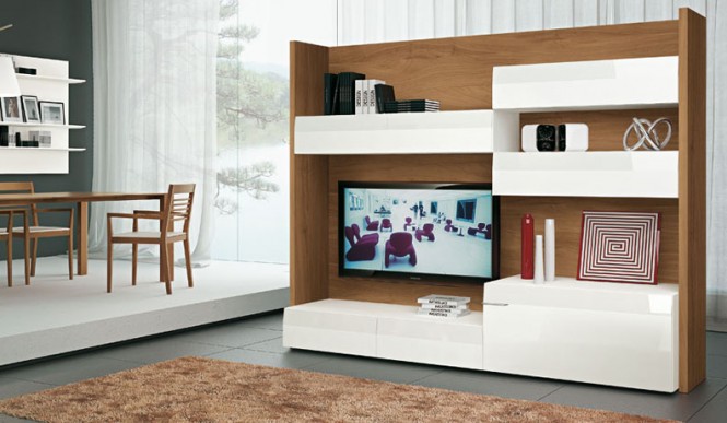 Gambar Desain Interior Minimalis Rak  TV  Televisi 