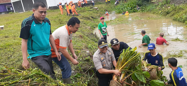 Antisipasi Banjir Forkopimcam Sungai Keruh Gotong Royong Bersihkan Sungai