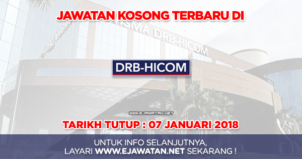 jawatan kosong DRB HICOM 2018