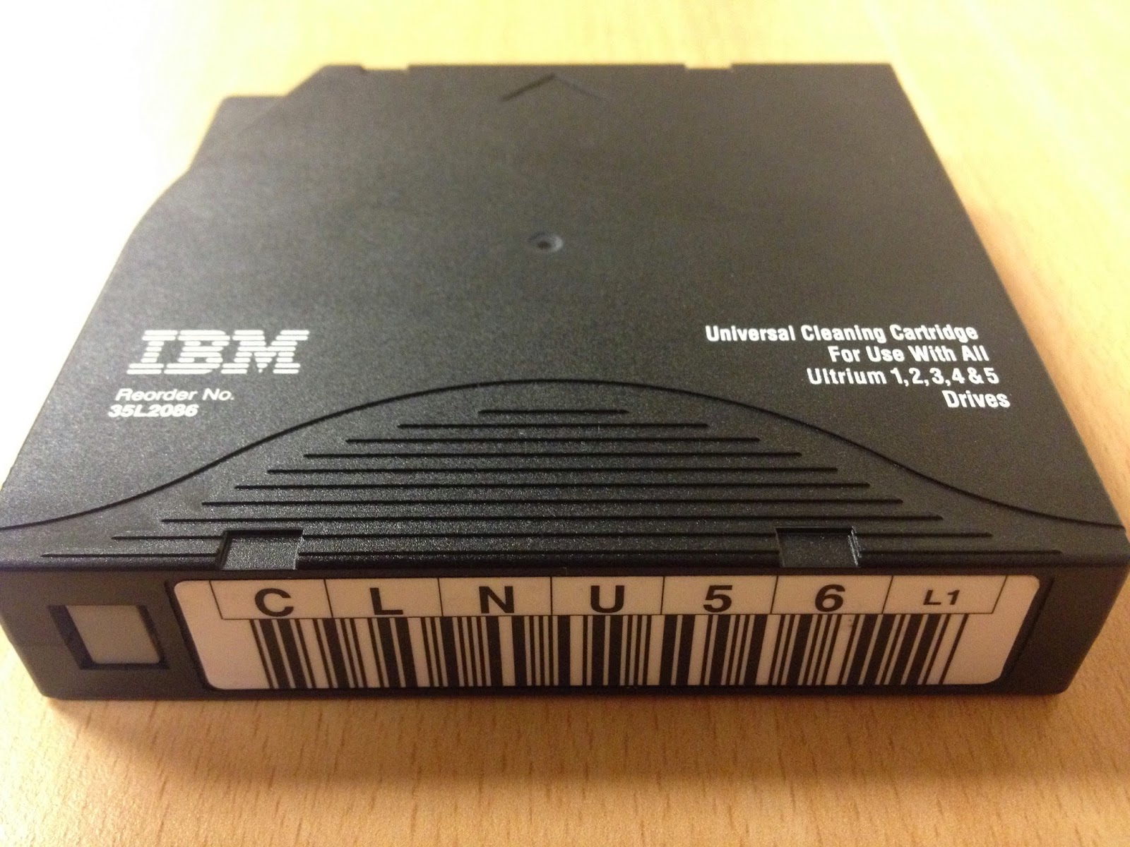 WANNA BE MVP IBM TS3100 You can reuse cleaning tapes labels