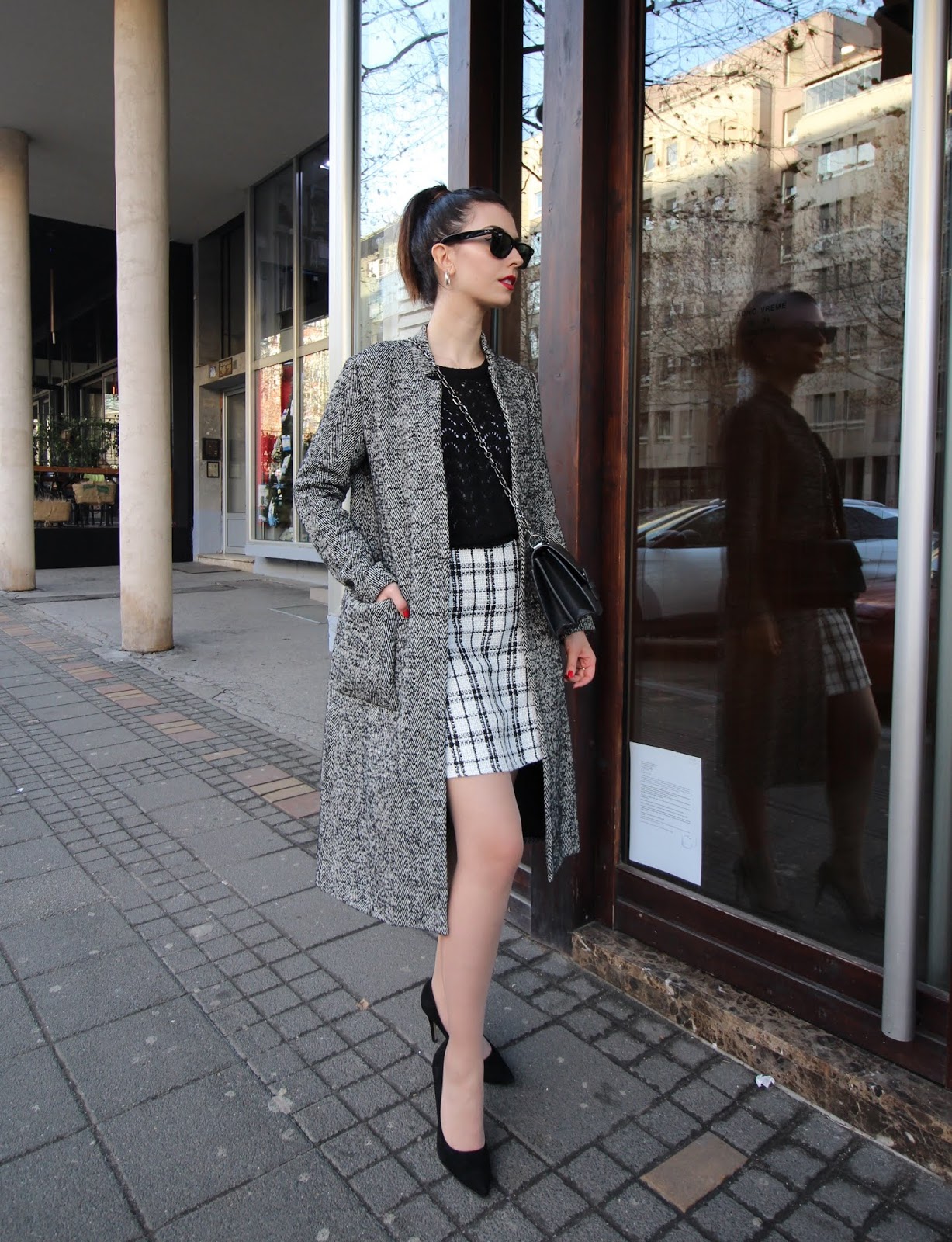 Tweed skirt  BEAUTY FINE PRINT