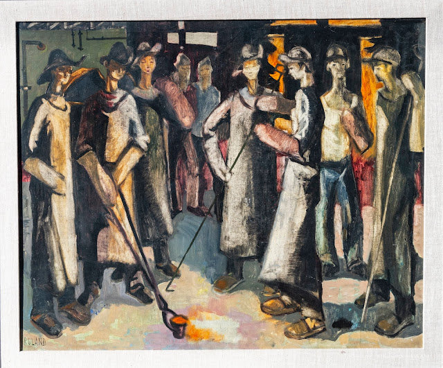 Blue Heron Blast Roland Painting