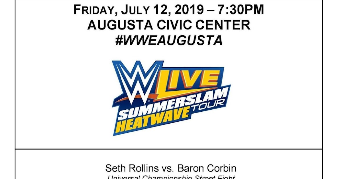 The Wrestling Insomniac Live Report WWE Augusta, Maine July 12, 2019