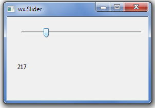wxpython widgets wx.Slider | Tutorial101