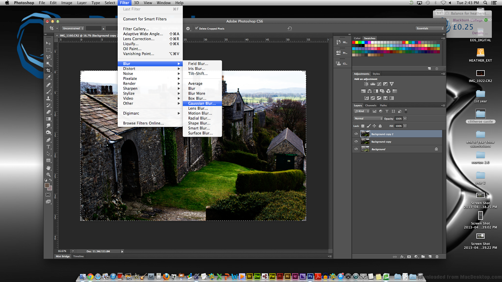 Final Major Project step by step Gaussian blur