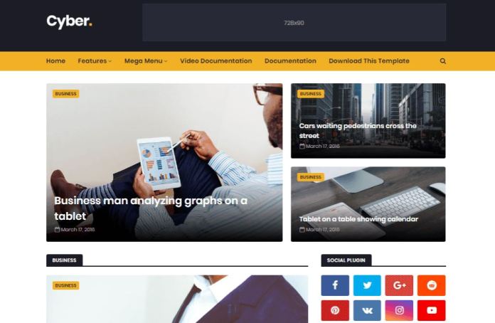 Cyber News Blogger Template