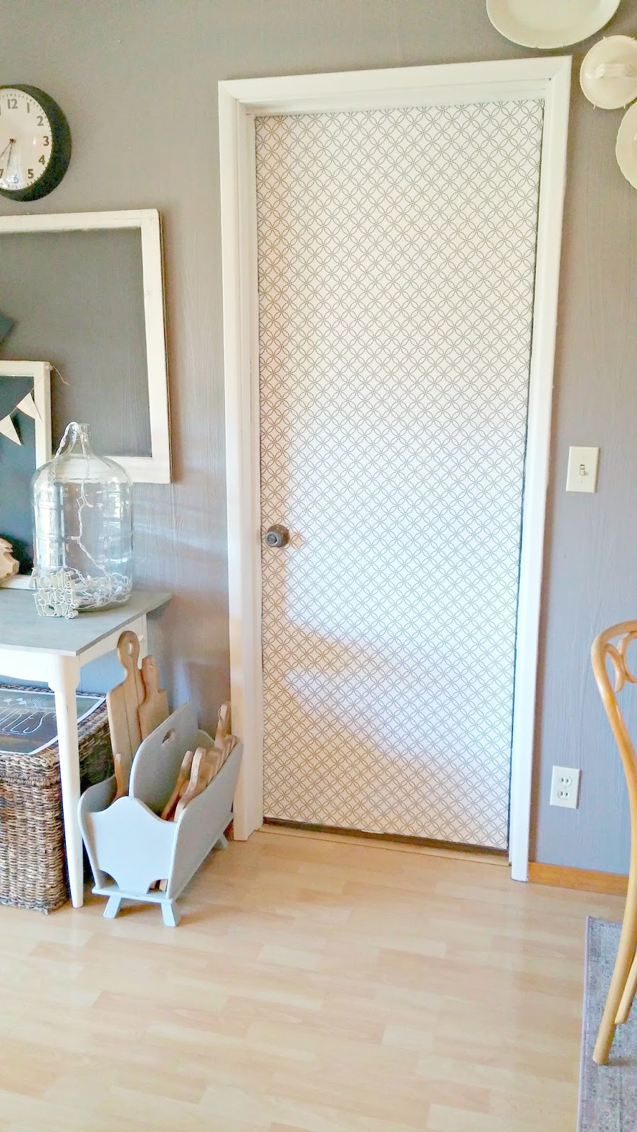 Interior Door Makeover with Peel & Stick Wallpaper Little Vintage Cottage