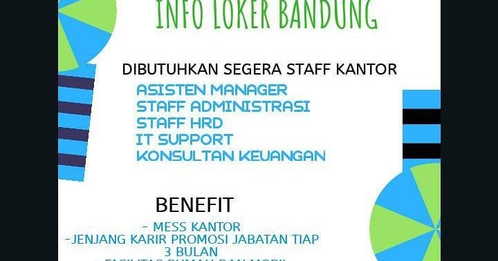 Lowongan Kerja Staff Kantor Bandung Maret 2020 - Info Loker Bandung