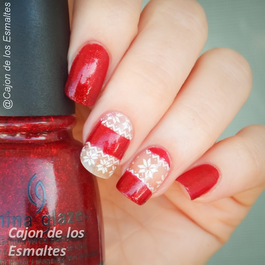 Uñas navideñas