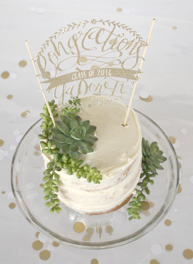 Adorable DIY Graduation Cake Toppers with FREE Silhouette cut files at /