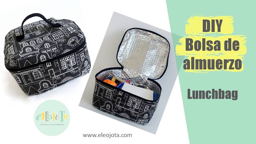 DIY: Bolsa para el tupper  Tutorial de hacer bolsos, Hacer bolsas