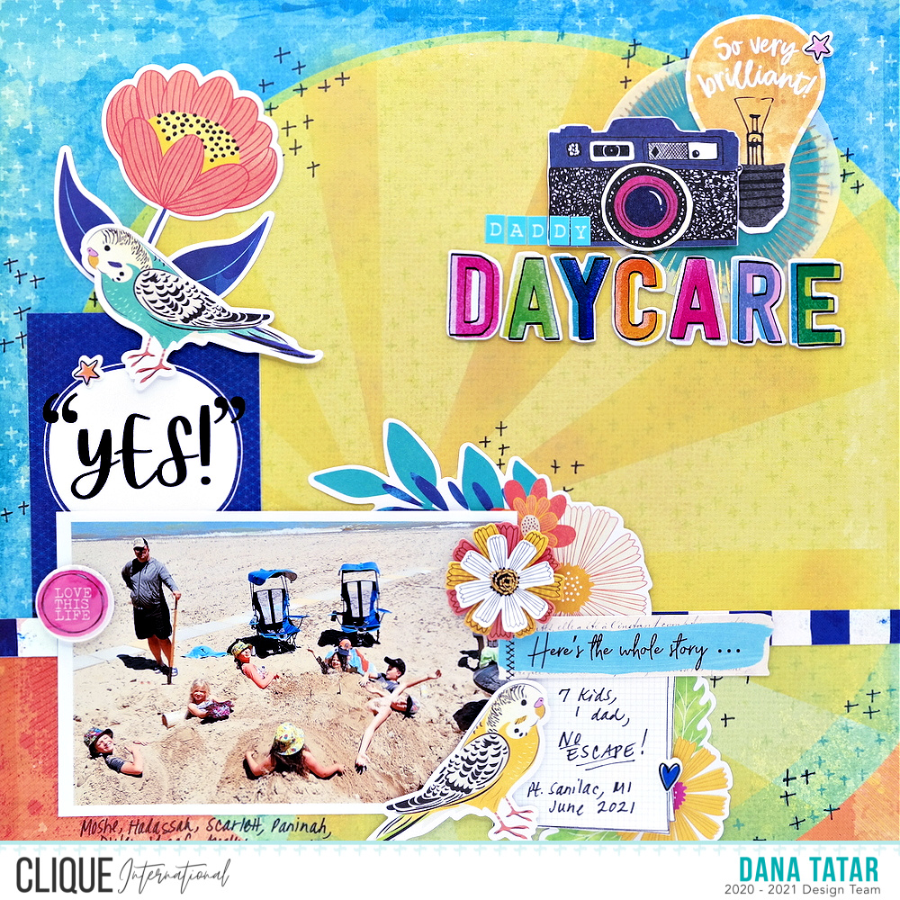 Daddy Daycare Summer Scrapbook Layout Clique International