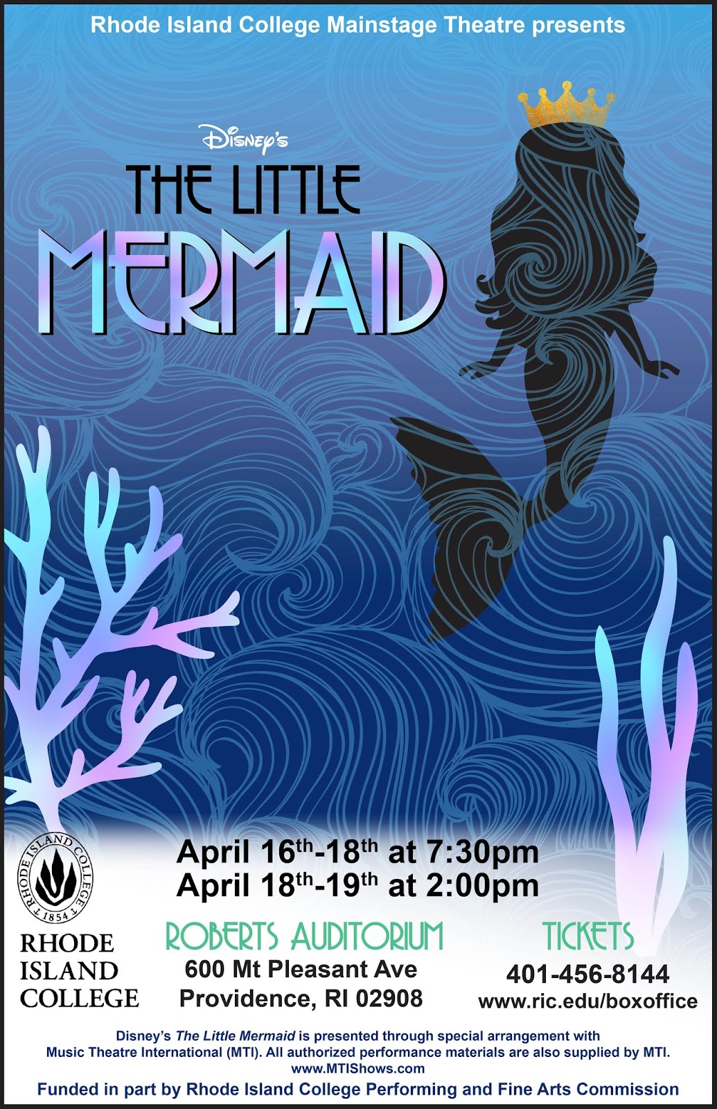 RIC Call Board Little Mermaid Run Crew