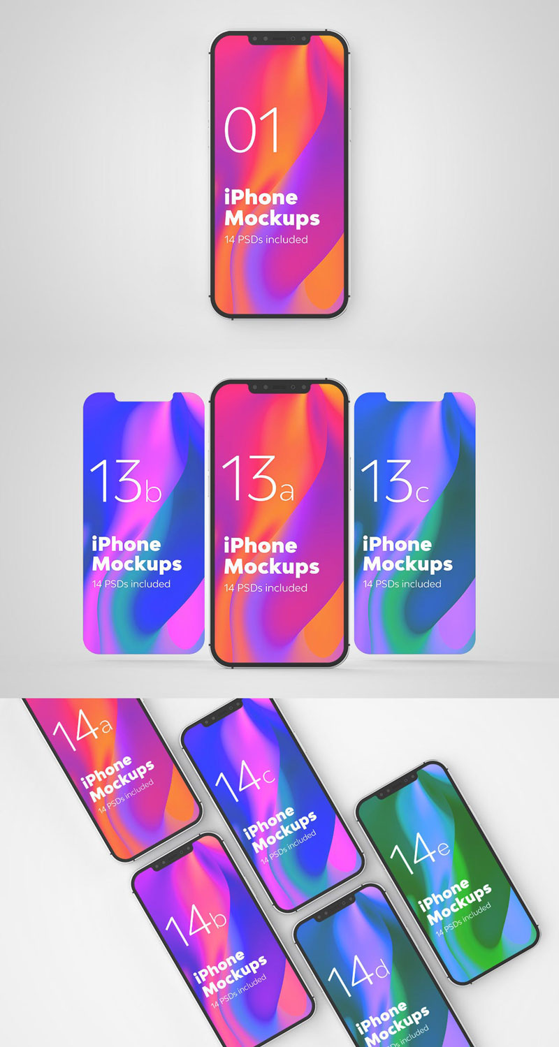 iPhone 12 Mockups B3878ZR 2 iPhone 12 Mockups B3878ZR Free
