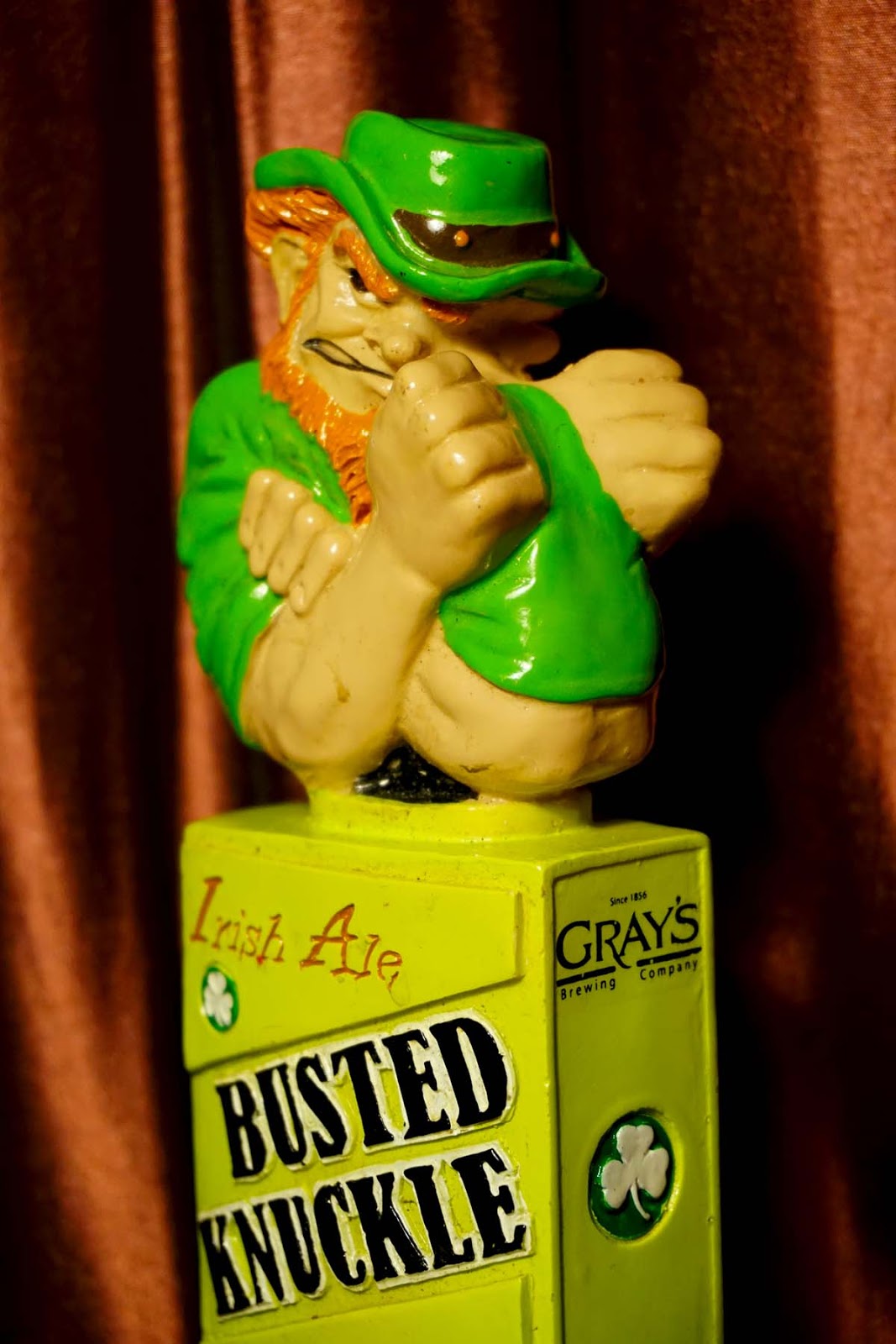 Tap Handle 594 Gray's Busted Knuckle Irish Ale