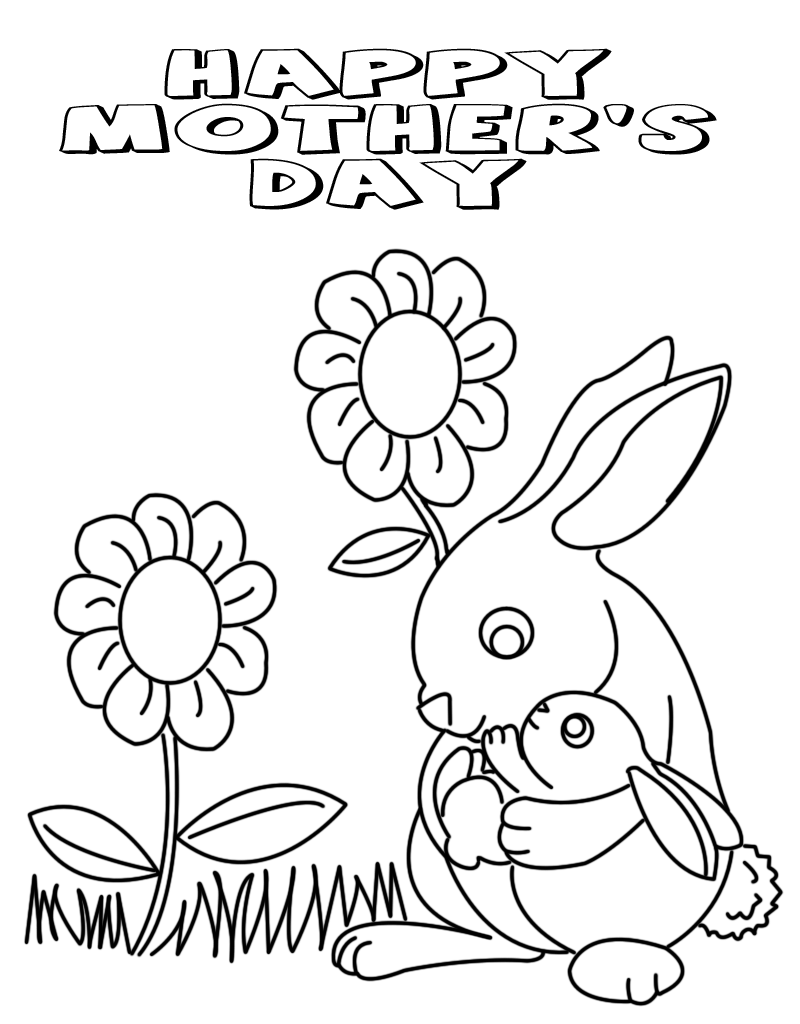 Mother's Day Drawing Mother's Day Coloring/Drawing Page Outline