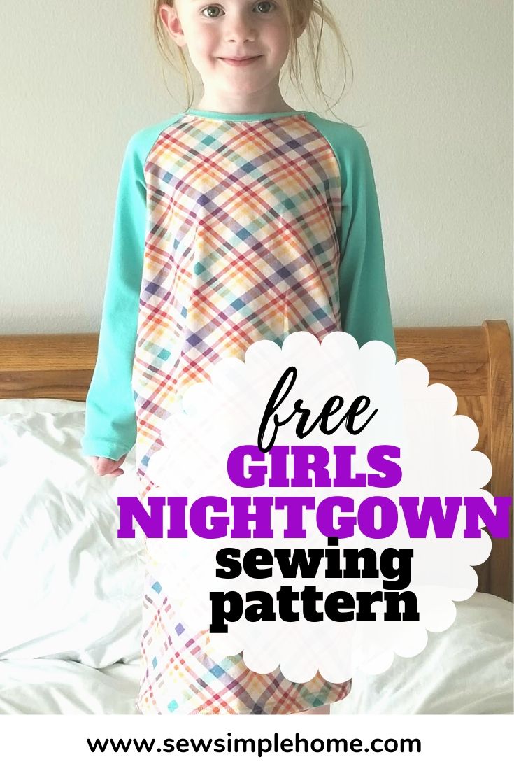 Girls Sleepyhead Nightgown Sewing Pattern | Sew Simple Home