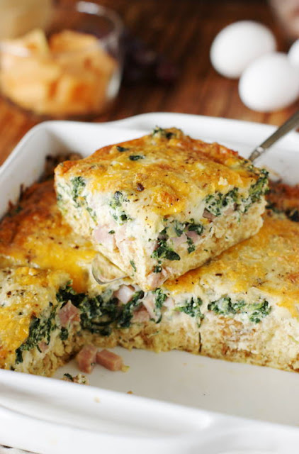 Ham-Cheese-Breakfast-Casserole-with-Spinach-Image