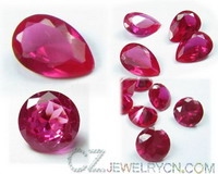 Created Ruby Pear Stones