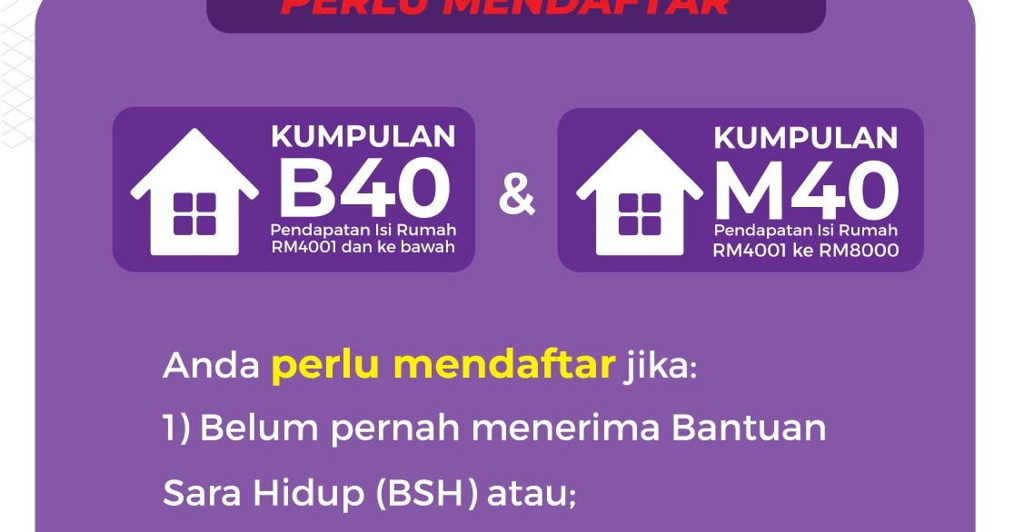 Bantuan Prihatin Nasional  Cara Mohon M40 dan B40  Semakan Online 2023