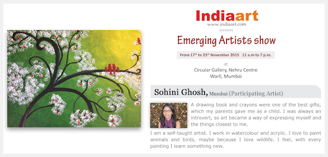 Artist Statement by Sohini Ghosh - Emerging Artists show by Indiaart.com