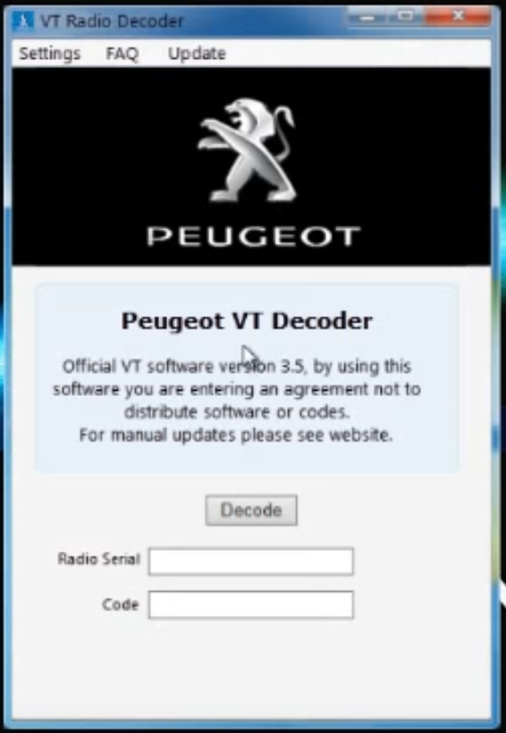 vt peugeot decoder gratuit