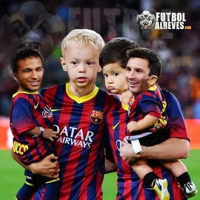 Lionel and Thiago Messi ~ Crazy Funny Pictures FootBall - Fun Foto