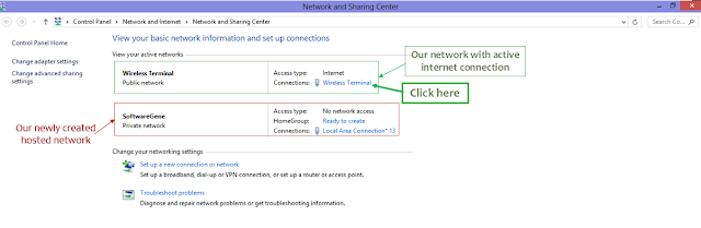 allowing internet access to hosted network
