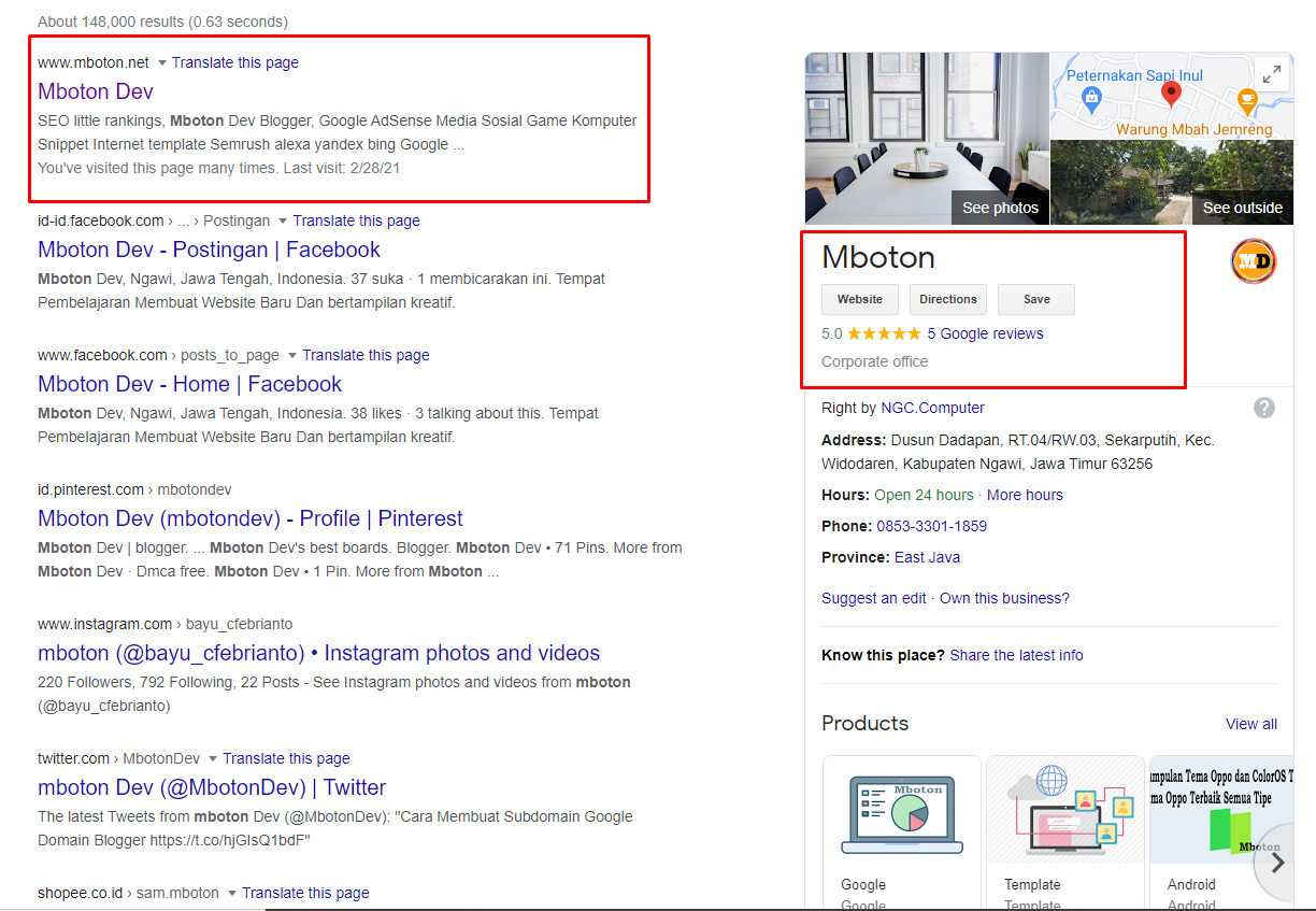 Informasi Google Bisnisku