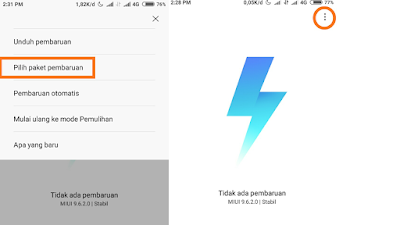 Cara Install Miui 10 android 8.1 Oreo Redmi 5a melalui Updater