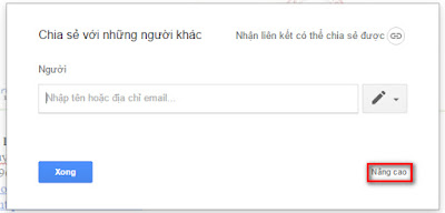 Chia sẻ bài trên Google docs