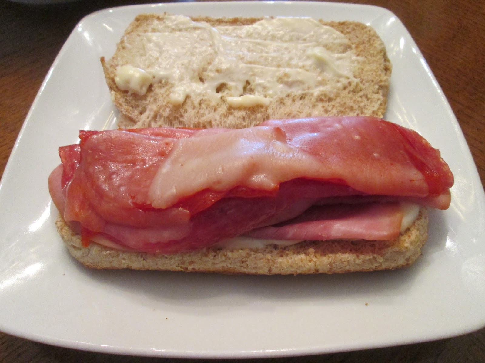 Diab2Cook Baked Cold Cut Trio Mini Sub w/ Creamy Tomato Soup