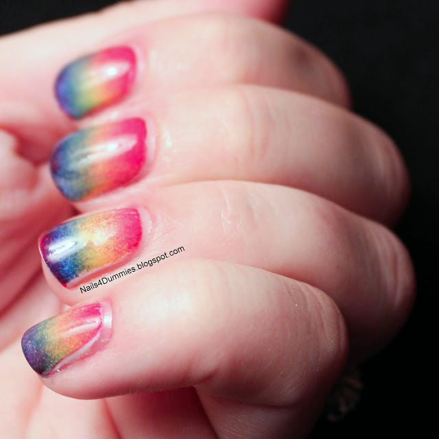 Rainbow gradient mani